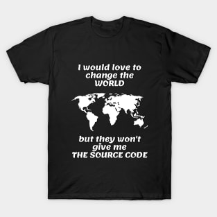 Source code Funny Shirt Programmer Code IT T-shirt Tee Mens Womens Ladies Humor Gift Geek Nerd Present Coder Computer Science Tech Developer Source Code T-Shirt